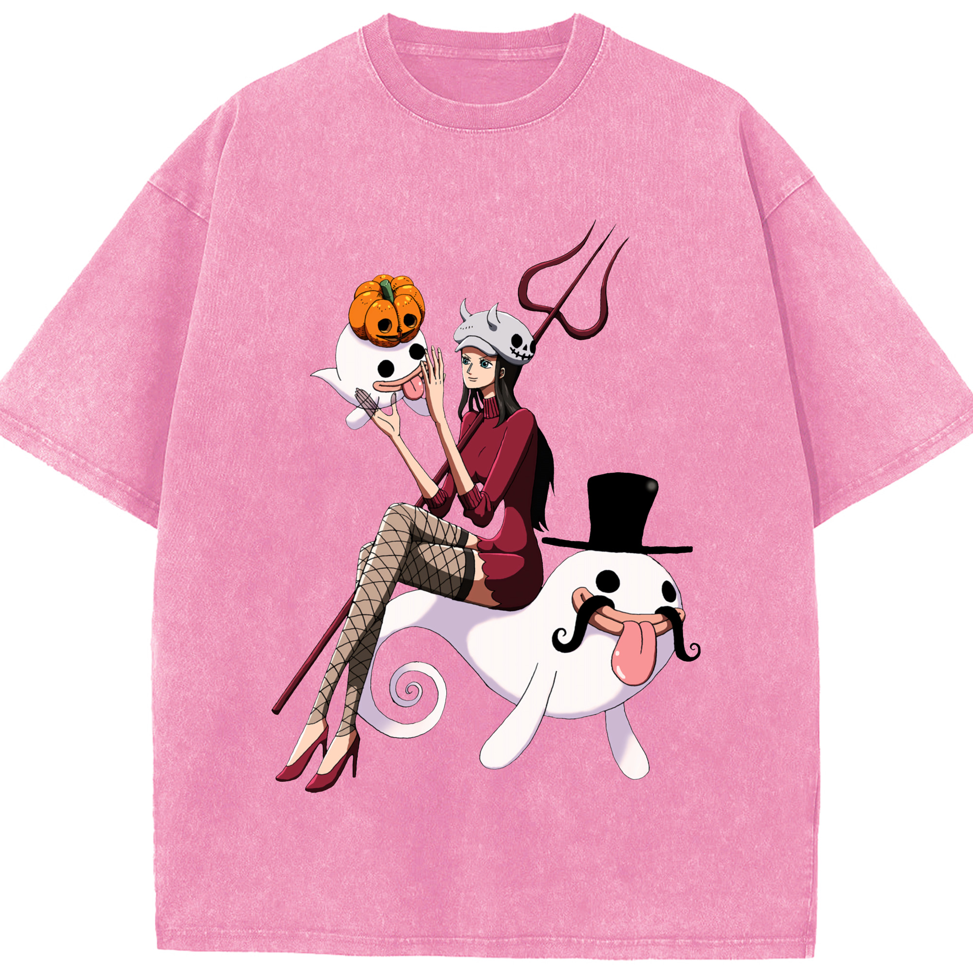 ワンピース ニコ・ロビン ONE PIECE Nico Robin 綿100% ヴィンテージ風 半袖Tシャツ（フロントプリント）